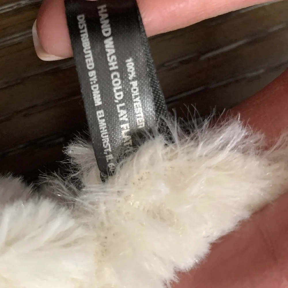 Posh Plush off white super soft cozy scarf
